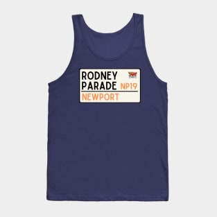 Newport, Rodney Parade road sign Tank Top